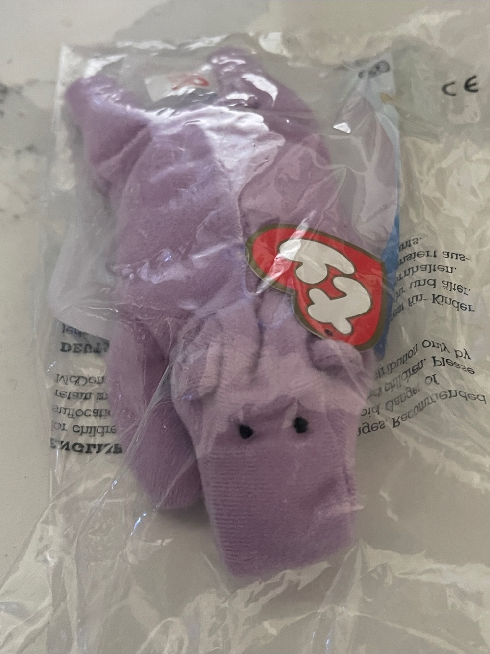 Ty McDonald’s Teenie Beanie Babies Percival the Hippo (UK) 1998 Mint In Bag